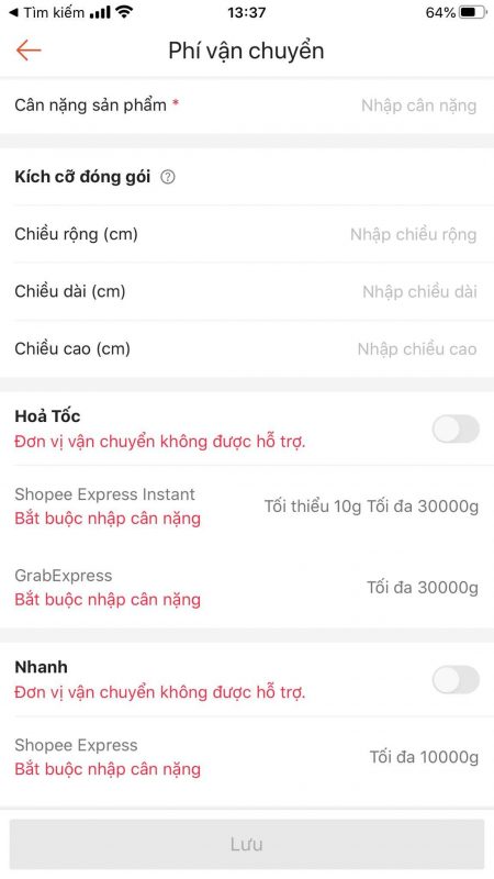 c&aacute;ch c&agrave;i đặt phương thức vận chuyển sản phẩm bằng điện thoại