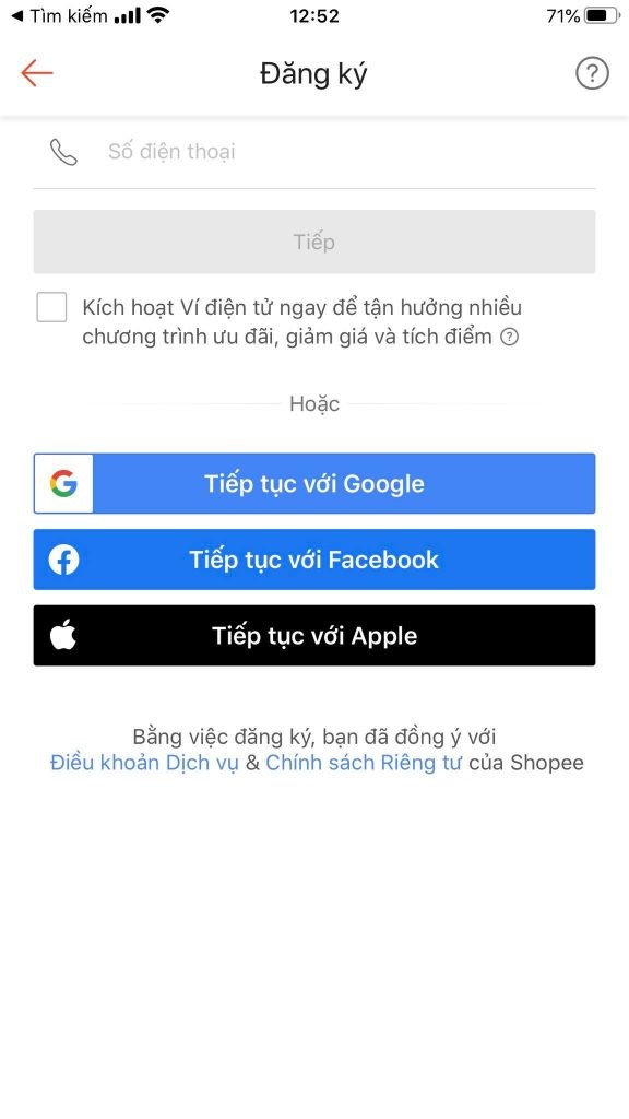hướng dẫn đăng k&yacute; t&agrave;i khoản shopee