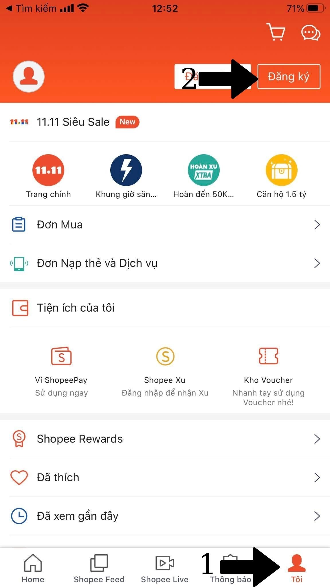 c&aacute;ch đăng k&yacute; t&agrave;i khoản shopee bằng điện thoại