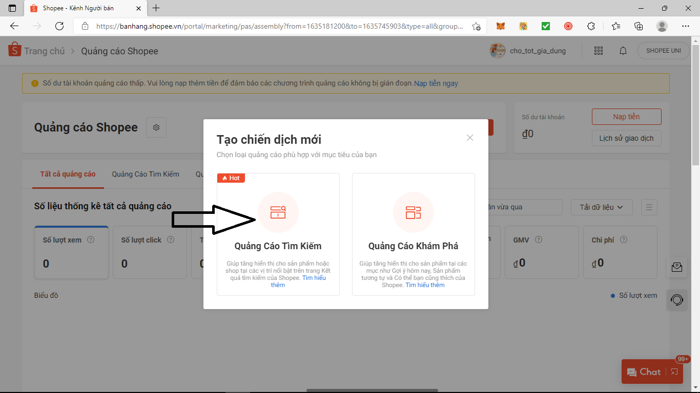 Hướng dẫn chạy quảng cáo shopee hiệu quả chi tiết. 6 quảng cáo tìm kiếm