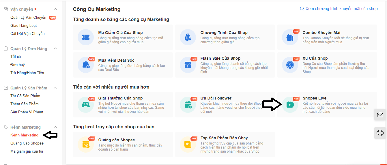 hướng dẫn c&aacute;ch livestream shopee bằng m&aacute;y t&iacute;nh