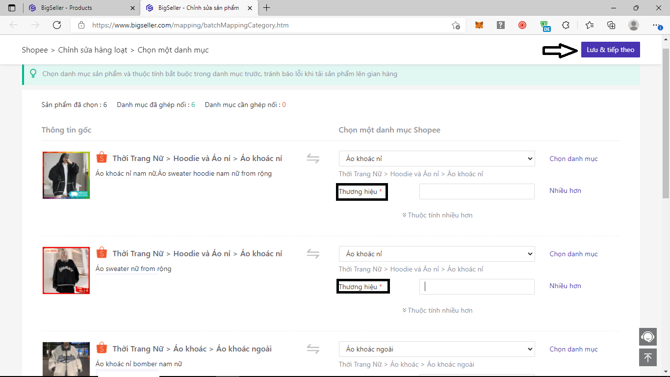 Hướng dẫn bổ sung đầy đủ th&ocirc;ng tin sản phẩm shopee