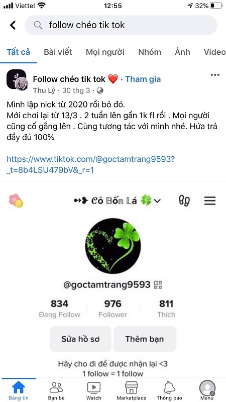 cach tang follow tiktok