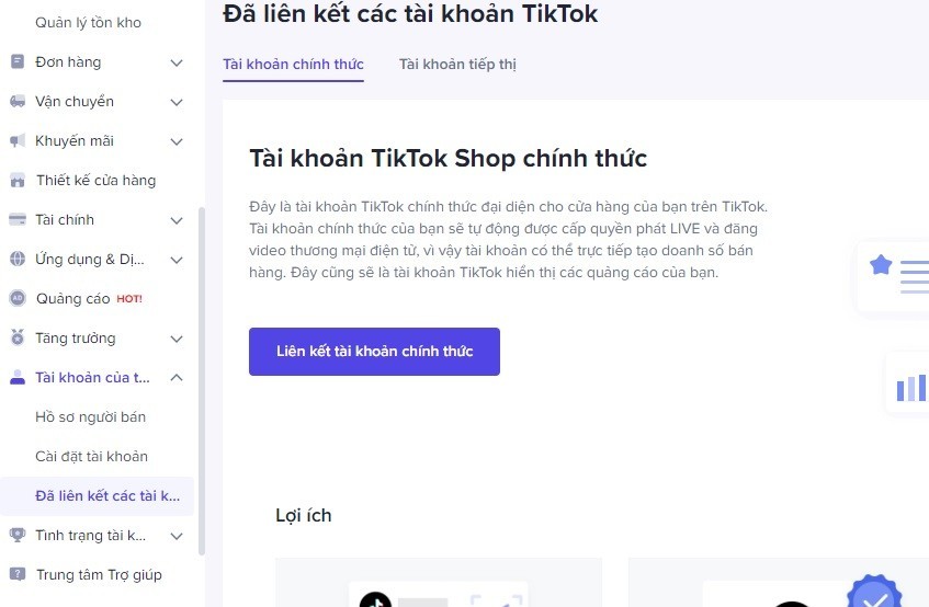 c&aacute;ch li&ecirc;n kết tiktokshop