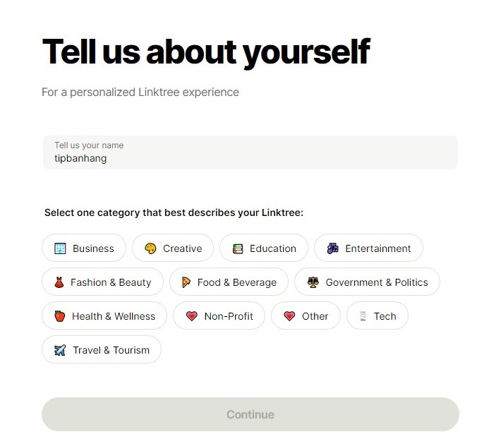 cach tao link bio linktree