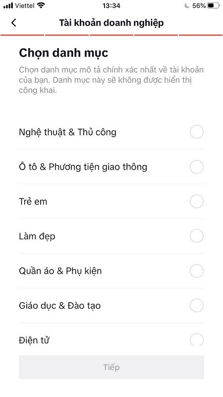 t&agrave;i khoản doanh nghiệp tiktok