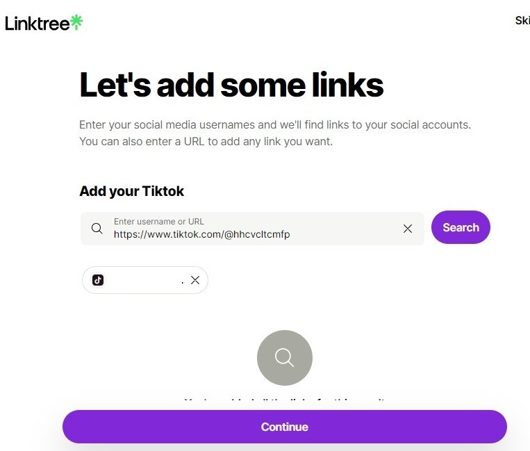 tao link bio tren tiktok