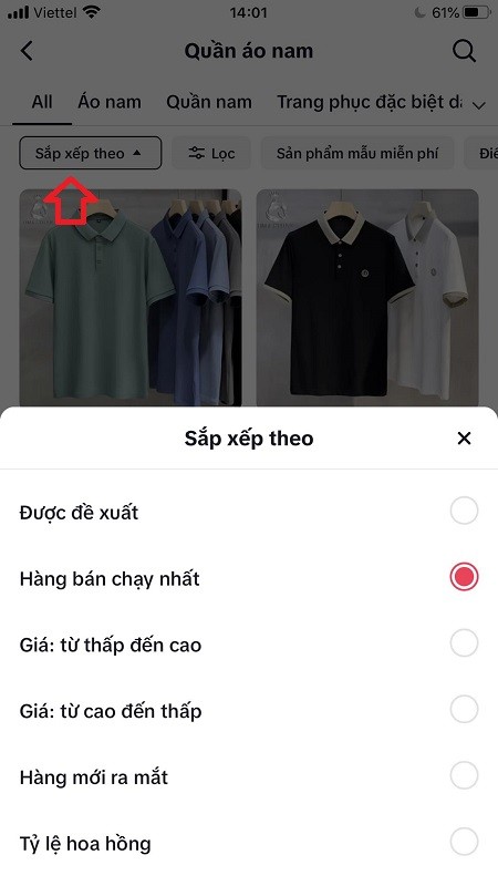 cach tim san pham hottrend tiktok